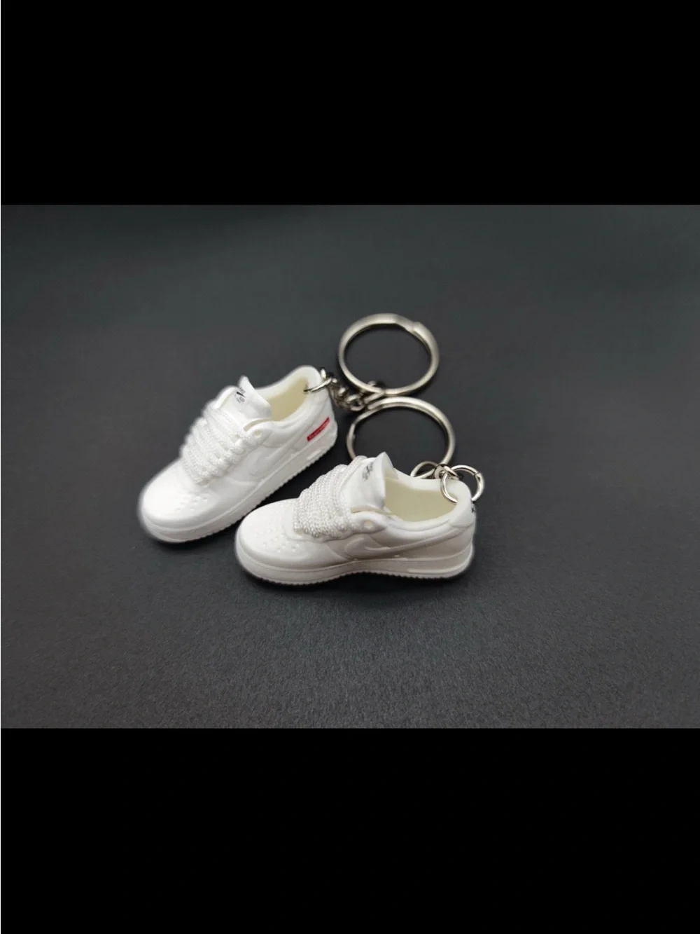 Black & White Sneaker Keychain | Mini Shoe Charm